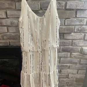 White sequin dress